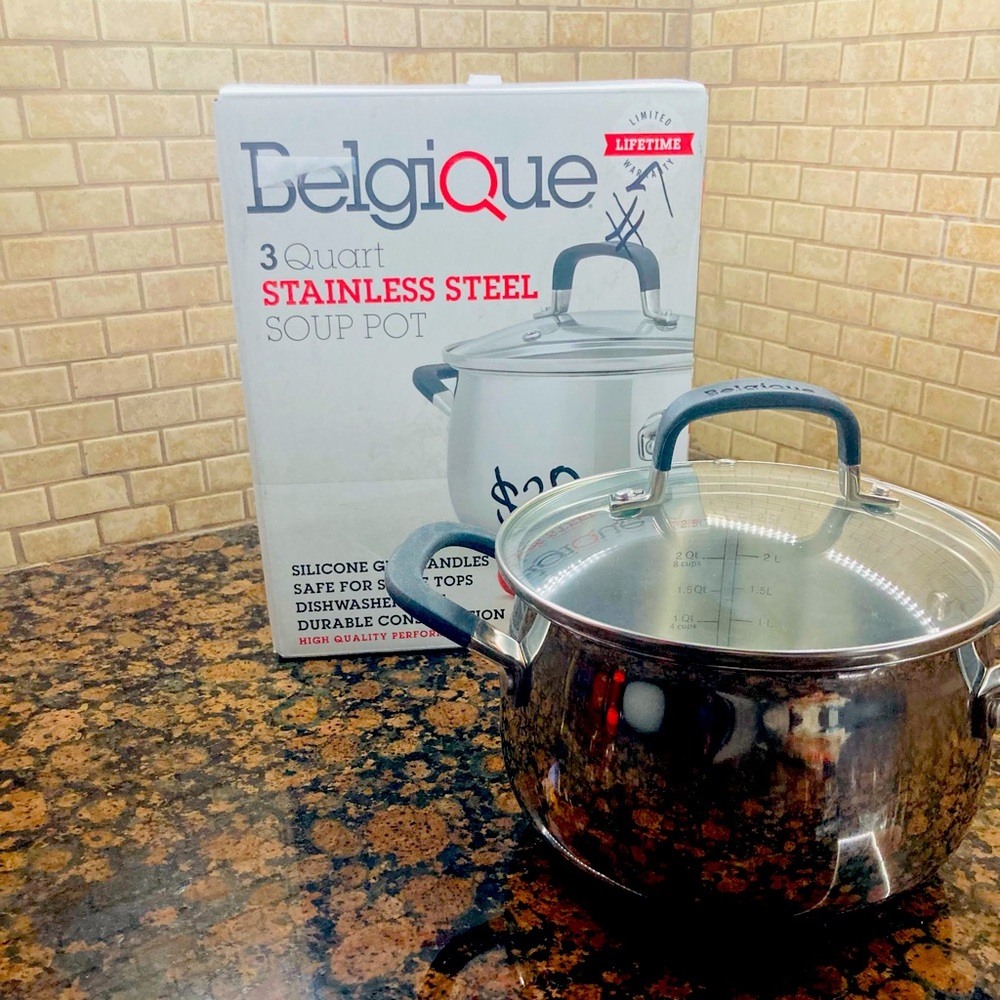 Belgique 3qt stainless steel pot